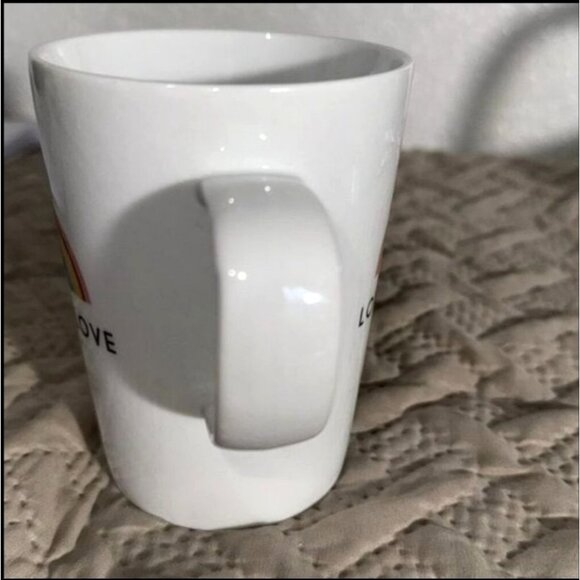 Set Of 3 Colorful Ceramic Mugs: Love Is Love Sock It To Me Kiss Me - Picture 10 of 15